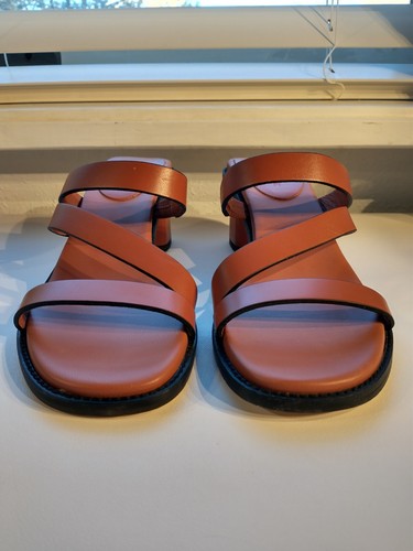 Everlane Brown Leather Italian Sandals Size 7 189a St - Picture 2 of 11