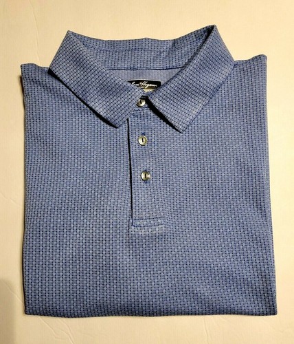 Herren Polo/Golfhemd BEN HOGAN® Performance blau kariert Polyester - Größe XL