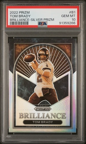 2022 Panini Prizm Brilliance Tom Brady #B1 Patriots Refractor PSA 10