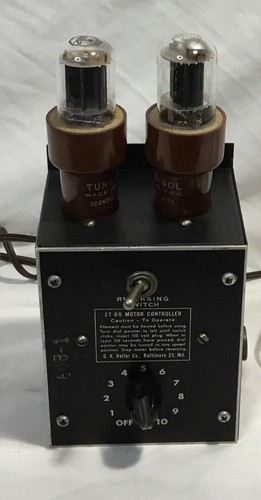 GKH Heller 2T 60 Motor Controller Reversing Switch W/ 2 2050A VACUUM TUBES