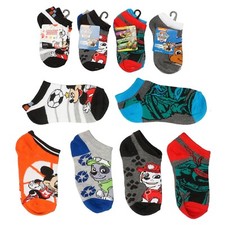 8 Pairs Assorted Boys Socks Licensed Kids Casual Socks Shoe Size 4-8.5