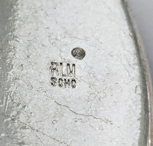 GORGEOUS RARE SILVER TONE METAL & ABALONE SHELL ROBERT LEE MORRIS SOHO BRACELET - Picture 7 of 12