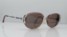 Vintage Gloria Vanderbilt 749 Purple Translucent Oval Sunglasses FRAMES ONLY