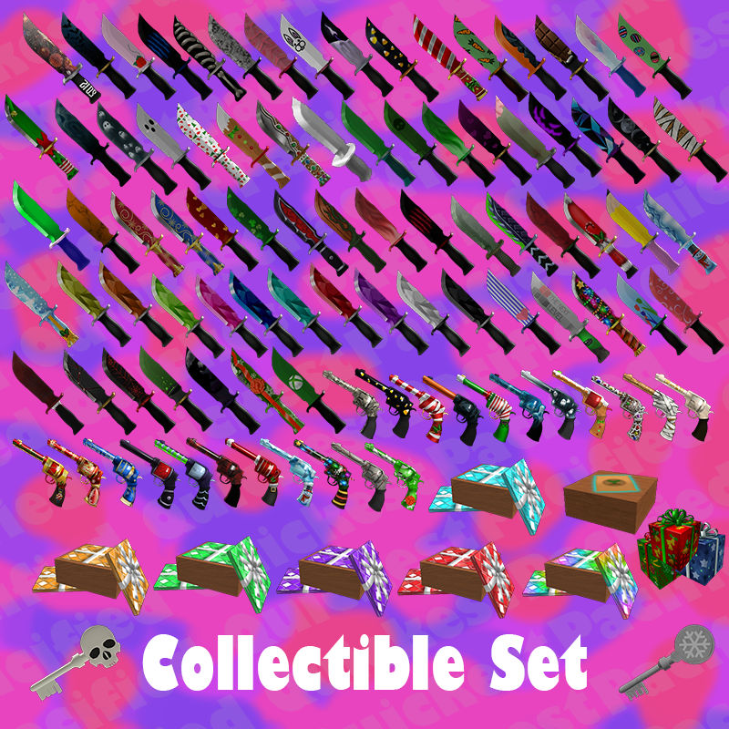 Roblox Murder Mystery 2 MM2 Collectible Set Knife and Guns (99 Items Total)