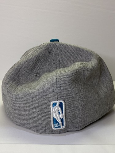 Charlotte Hornets Hat New Era 59Fifty Low Profile Men Grey Teal Fitted 7-1/2 NBA - Picture 4 of 9