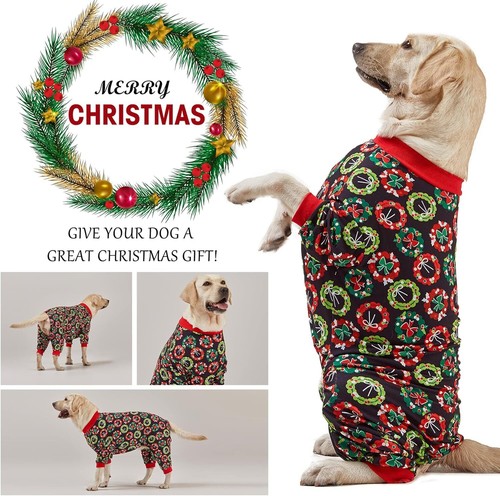 LovinPet Hund Haustier Pitbull Pyjama Weihnachten Urlaub Kostüm Pullover Outfit Shirt - Bild 6 von 13