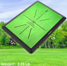 NEW GOLF HITTING MAT TRAINING SWING PATH FEEDBACK PRACTICE PLUS XTRA PAD 16 X 12