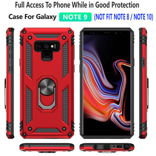 For Samsung Galaxy Note 9 8 Case Phone Cover Kickstand + Tempered Glass Screen - Picture 24 of 33