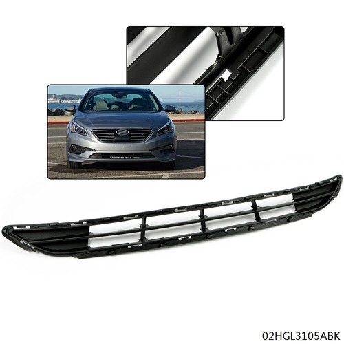 Front Bumper Lower Grill Grille Matte Black Fit For 2015-2017 Hyundai Sonata US - Picture 1 of 12