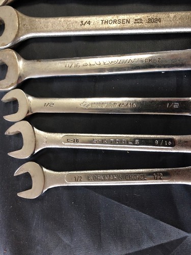Lot of 6 Combination Wrenches 19MM,3/4,11/16,9/16, (2) 1/2 Ratchet Lot #2997 - Picture 4 of 4