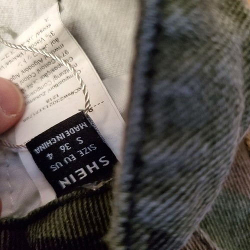 SHEIN Cropped-Jogginghose Damen Größe Small Camouflage Cargo hoher Bund Jeans - Bild 4 von 7