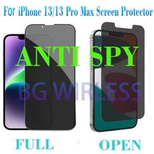 1/2 Pack For iPhone 13/13 Pro/13 Pro Max Anti-Spy Glass Privacy Screen Protector