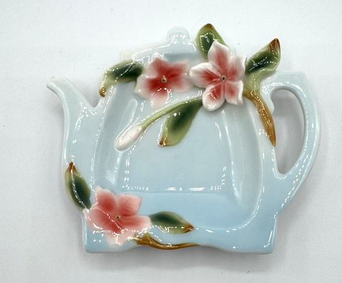 Pier 1 Ceramic Tea Bag Holder Floral - Picture 3 of 6