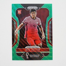 2022 Panini Prizm World Cup Qatar Green Wave Prizm MIN-JAE KIM #137
