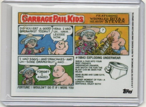 2023 GPK Garbage Pail Kinder C6 218a Fred Thread 39/299 grün Refraktor kostenloser Versand - Bild 2 von 2