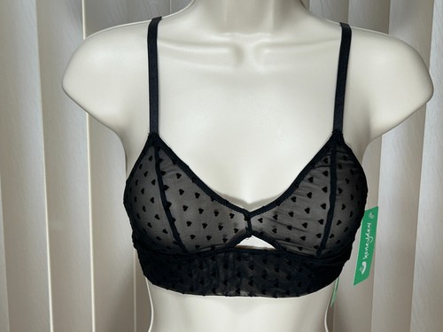 Honeydew Bügel Bralette S M L Plunge Schlüsselloch BH Schwarz Rot Rosa Herzen - Bild 11 von 20