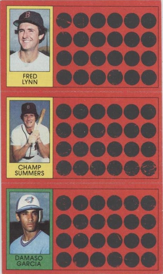 1981 Topps Baseball Scratch-Off - Champ Summers Damaso Garcia Fred Lynn #5-24-42 - 1 of 1