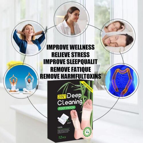 12PCS DetoxFoot Patches Pad Body Toxins Feet Slimming DeepCleansing Mugwort BEST - Picture 9 of 13