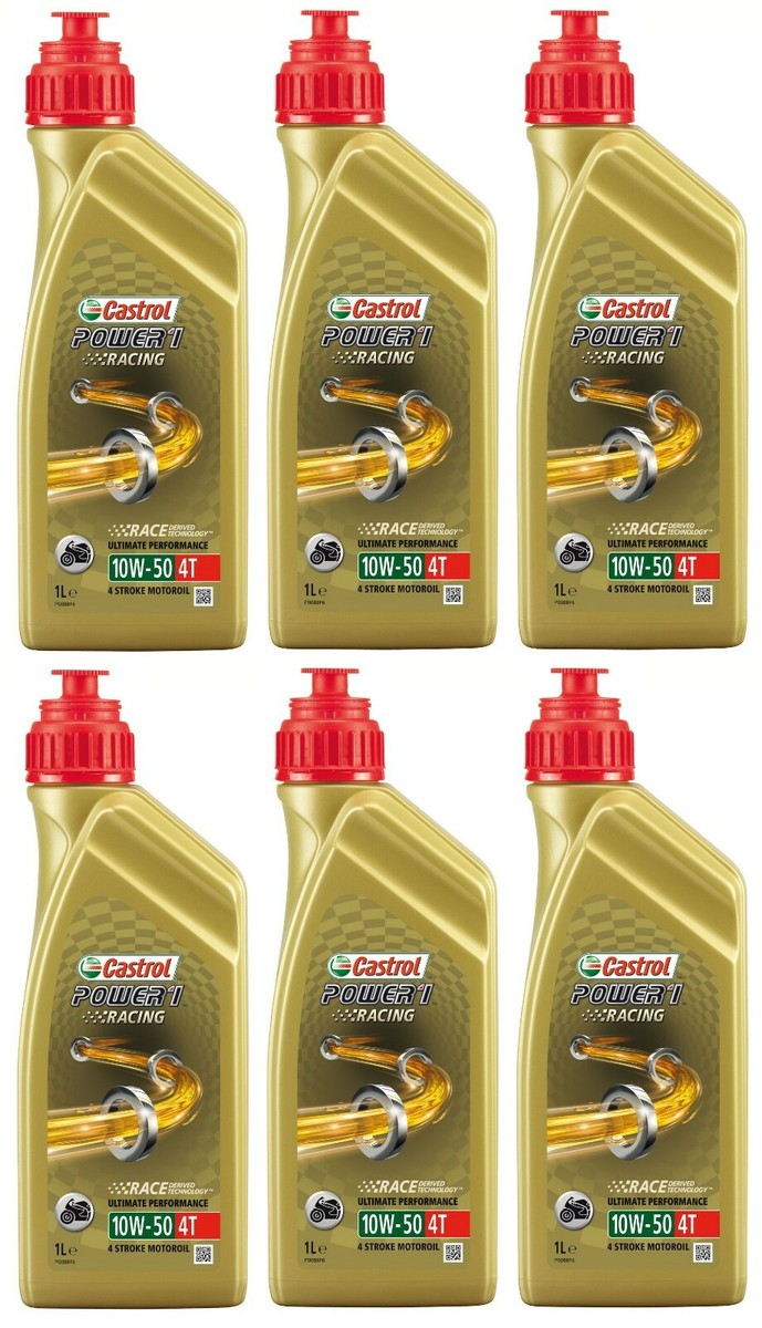 送料無料 4L×1本 Castrol POWER1ULTIMATE 10W-50 Castrol Power1 4T 10W-50 Full Synthetic Motorcycle Oil, 1