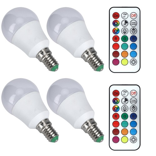 (RGB Pure White 6000K E12 Lamp Socket)45W LED RGB Bulb Light Colorful BX - Picture 5 of 24
