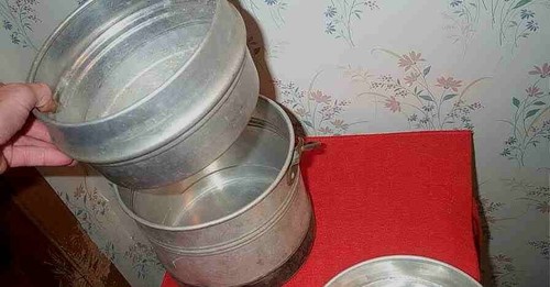 Vintage Priscilla Ware Aluminum Miner Railroad Lunch Box Camping Pan Antique Pot - Picture 5 of 10