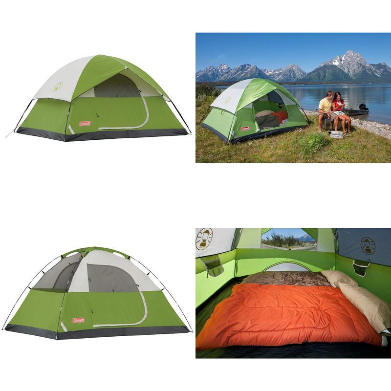 Coleman Sundome 4-Person Tent - Easy setup in only 10 minutes - Green ,Polyester Coleman Sundome 4-Person Tent - Easy setup in only 10 minutes - Green ,Polyester