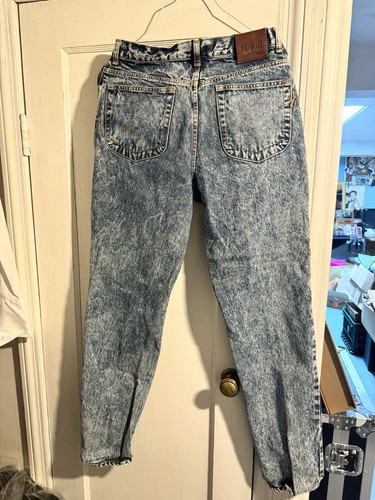 Vintage EDWIN 80s Acid Stone Wash Blue Denim Jeans High Rise Straight Leg 31 32 - Picture 9 of 9