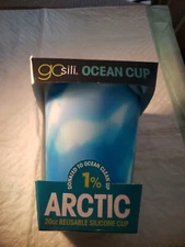 Go sili 20 Oz Reusable Silicone Cup 1% Donated To Ocean Clean Up