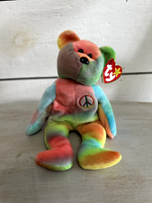 Ty Beanie Baby: Peace Bear 1996 - Multicolor
