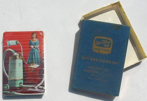 Vtg Air Way 88 Sanitizor Vacuum 50s 60s Employee Playing Cards Deck Milwaukee - Picture 1 of 4