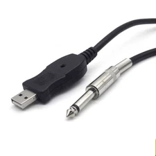 3M Guitar Bass 1/4'' 6.3mm Jack To USB Link Instrument Cable Adapter A315