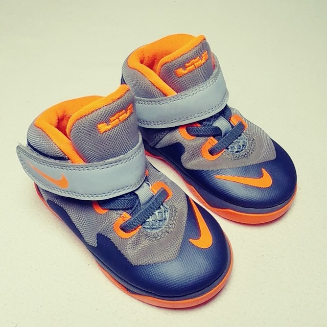 Nike Lebron Soldier VIII Toddler Shoes 653647-010 Toddler Size 7C Gray Orange Nike Lebron Soldier VIII Toddler Shoes 653647-010 Toddler Size 7C Gray Orange