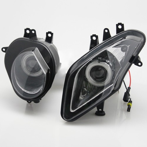 Per BMW S1000RR 2009-2014 Lampada faro proiettore assemblaggio completo occhio d'angelo blu - Foto 10 di 12
