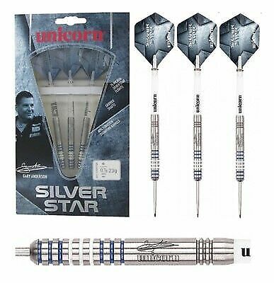 Unicorn Darts - Gary Anderson Silver Star P1 21g 23g 25g 27g (Steel Dart) NEU - Bild 1 von 1