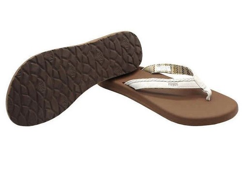 Flojos Damen Flip Flops Elfenbein Weiß/Braun - Bild 3 von 5