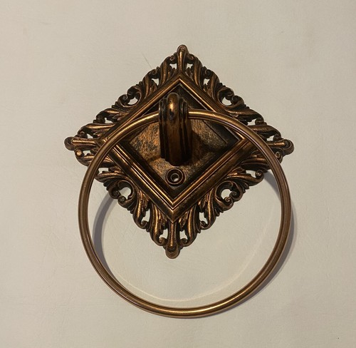 Set Of Coppercraft Guild Vintage Towel Rings Holder Wall Mounted Never Used - Picture 2 of 12