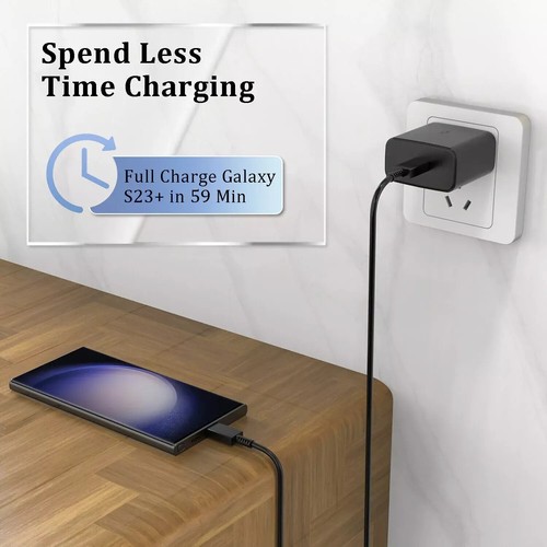 Caricabatteria e cavo super veloce USB-C 45W originale Samsung Galaxy S23 S24 S24+ 45Watt - Foto 9 di 16
