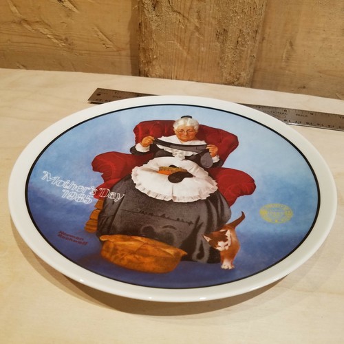 Neu Norman Rockwell Ausbesserungszeit Sammler Teller Muttertag 1985 Swanky Barn - Bild 3 von 12