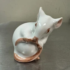 BING & GRONDAHL - Nibbling Mouse Porcelain Figurine  #1728 - Made in Denmark