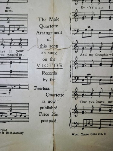 1920 "When I'm Gone (...)" Juego de dos partituras Dirección y respuesta - Imagen 5 de 17
