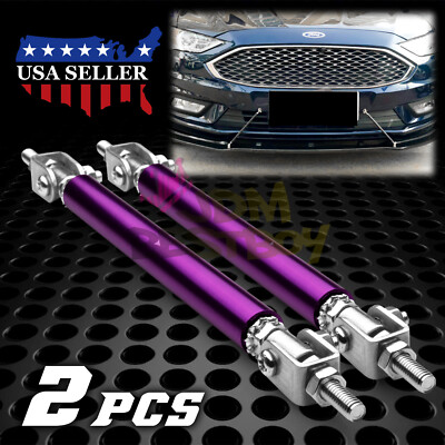 Purple 6"-8" Adjustable Front/Rear Frame Bumper Lip Splitter Strut Rod Support Purple 6"-8" Adjustable Front/Rear Frame Bumper Lip Splitter Strut Rod Support