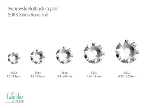 Swarovski Factory Pack FlatBack Crystal Nail Art Decoration Rhinestone 2058/2088 - Picture 5 of 28