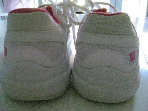 New Ladies Size 5.5 WILSON JR TOUR CONSTRUKT White//Pink Tennis Shoe - Picture 4 of 12