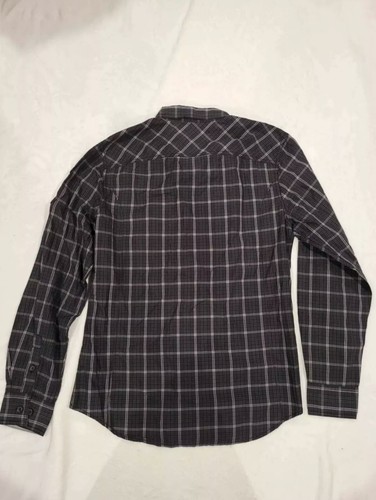 Harley Davidson Mens Size Medium Black Plaid Button Down Shirt Logo - Picture 3 of 6