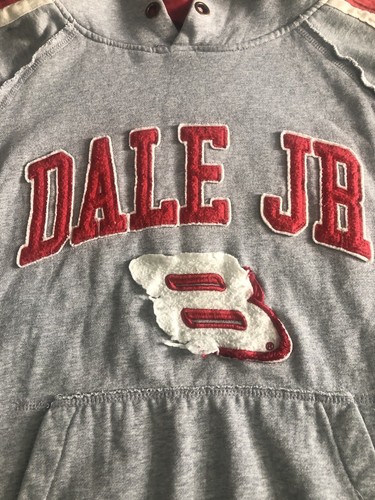 Dale Earnhardt Jr Chase Authentics Racing Hoodie Pullover Gray Red Mens Large - Afbeelding 3 van 11