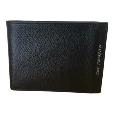 CARTERAS DE CUERO DE PATO MANDARINA PARA HOMBRE 5 tarjetas + PICOS RFID protect KMP01 - Imagen 1 de 4