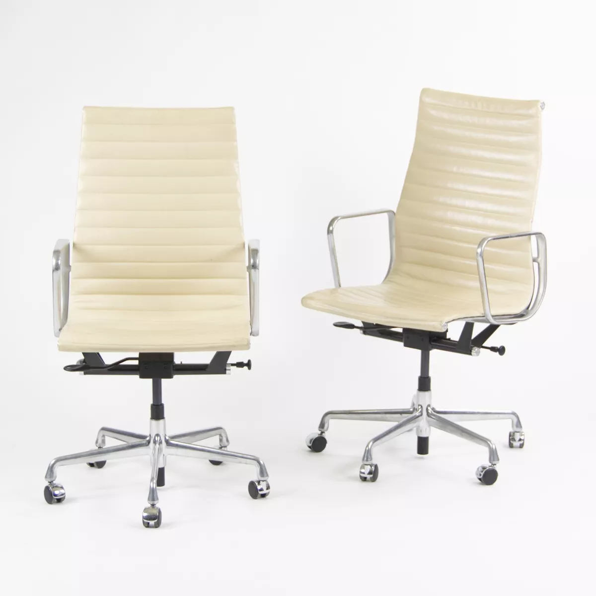 2011 Eames Herman Miller Executive Aluminum Desk Chair 3x Available Ivory | eBay