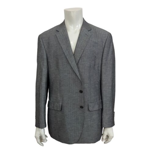 Lauren Ralph Lauren Men's 48R Herringbone Sport Coat Blazer Jacket Gray - Picture 3 of 12
