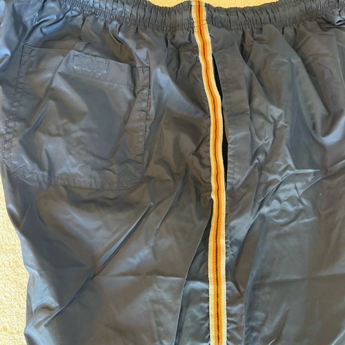 Pantalone Uomo Atletico da Lavoro XL Blu Navy Arancione Righe Nylon - Foto 7 di 10