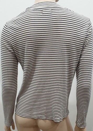 Camiseta deportiva CHINTI & PARKER algodón orgánico azul marino y a rayas crema manga larga S - Imagen 5 de 8